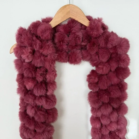 vintage fur bauble scarf - Picture 2 of 5